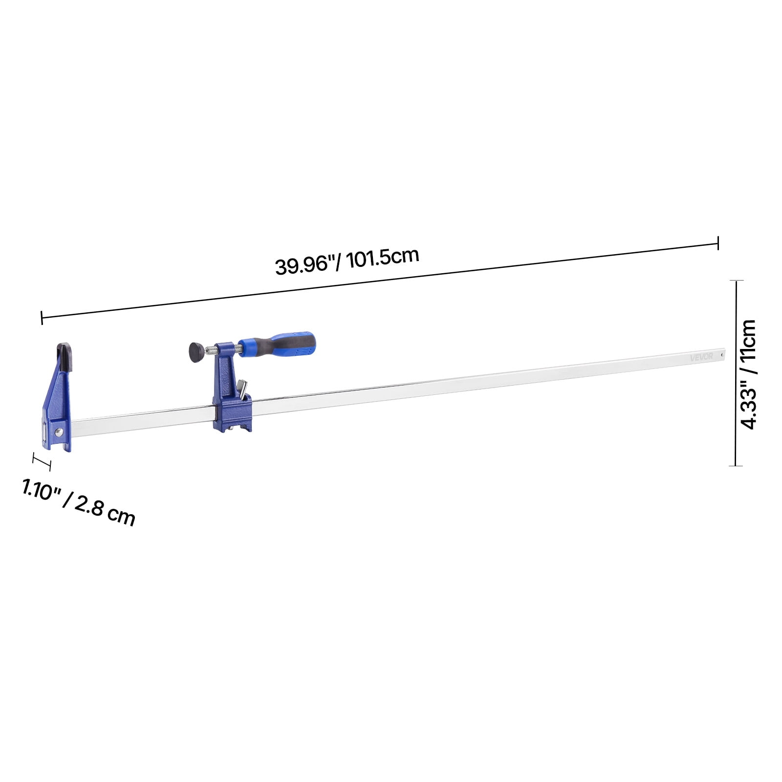 VEVOR Bar Clamps for Woodworking, 2-Pack 36 inch Opening,Lockable F-Clamp with 600 lbs Load Limit, 2-1/2 inch Depth,Cast Iron and Carbon Steel,Easy to Use, Wood Clamps for Woodworking Metal Working