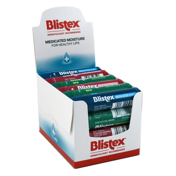 Blistex Medicated Balm SPF15 0.15 Ounce Assorted Flavors (Pack of 24)