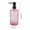 thumbnail image 4 of Unique Bargains 1 Pc Elegant Vertical Pattern Soap Pump Dispenser for Bathroom 16.9oz Pink Black, 4 of 6