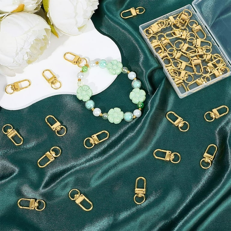 1 Box 50Pcs U Clasp Keychain Gold Swivel Clip Bulk Metal Alloy