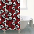 thumbnail image 4 of Red Skull Rose Pattern Shower Curtain 72"x72" ,Bathroom Decorative Shower Curtains Set with 12 Hooks,Modern Waterproof Washable Shower Curtain, 4 of 6