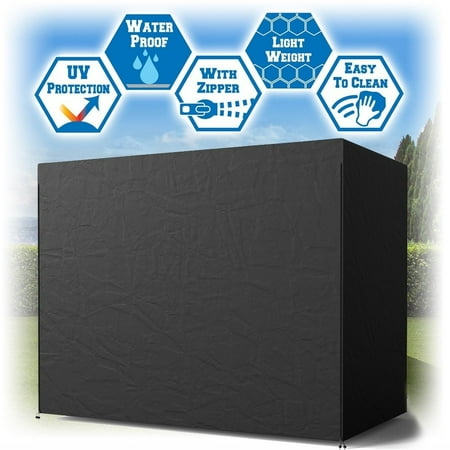 Swing Seat Covers Heavy Duty Swing Seat Cover Waterproof 420D Garden Outdoor Furniture 3 Seater Swing Hammock Cover ()
