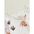 thumbnail image 6 of Suealasg Baby Boy Girl Footie Jumpsuits Long Sleeve Dinosaur Print Zip Up Full Length Jumpsuit 3 6 9 12 Months Newborn Fall Coming Home Outfits, 6 of 8