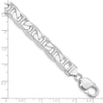 thumbnail image 3 of Auriga Fine Jewelry 925 Sterling Silver Rh-plated 9.5mm Flat Anchor 8inch Chain Bracelet for Women, 3 of 5
