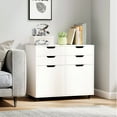 thumbnail image 2 of Costway Classeur à 4 Tiroirs, Support d'Imprimante Roulant avec Roulettes, Commode en Bois, 2 of 10