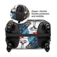 thumbnail image 4 of Balery Luggage Cover French Food Print Suitcase Covers for Luggage Elastic Washable Suitcase Protector Fits 18-32 Inch Luggage-Small, 4 of 9