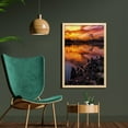 thumbnail image 2 of Landscape Wall Art with Frame, Usa Missouri Kansas City Scenery of a Sunset Lake Nature Camping Themed Art Photo, Printed Fabric Poster for Bathroom Living Room, 23" x 35", Multicolor, by Ambesonne, 2 of 2