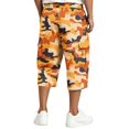 thumbnail image 7 of LTTVQM Camouflage 3/4 Length Cargo Pants for Men 2026 Gentle Pastel Topo Camo Big Cargo Pockets Outdoor Hiking Capri Shorts Orange 3XL, 7 of 7