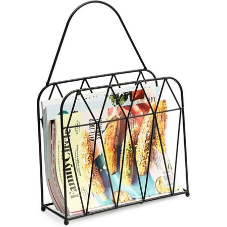 UPC: 0194425205161 | Juvale 15.5  Wall Mounted Magazine Rack – Hanging Mail Document Folder Organizer  Black