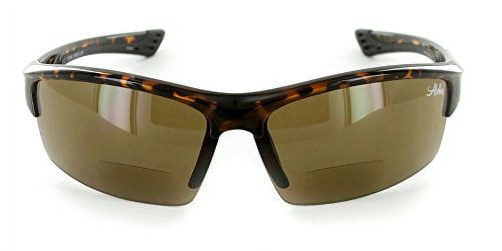 "Stone Creek" MX1 Wrap-Around Bifocal Reading Sunglasses Color: Tortoise w/ Amber Lens, Power: 2