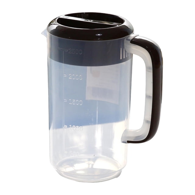 veasfak Pitcher with Lid with Scale Line Ice Tea Kettle for Refrigerator Home Juices Brown