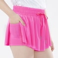 thumbnail image 5 of Butterfly Athletic Shorts Women Child Spandex Youth 2in1 Flowy Running Tennis Skirt Short Sport Summer Cool Casual Pants Girls (Mum Purple,S(40-47.5KGS)), 5 of 7