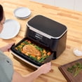 thumbnail image 4 of (Open Box) Ninja Foodi Air Fryer 7-Qt, MegaZone FlexBasket, 4-in-1, Smart Finish, Air Fry Roast Bake, DZ070 Black, 4 of 24