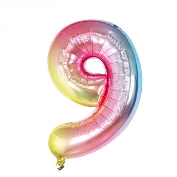 Advancent Números Globo Esférico de cumpleaños Suministros para fiestas Decoraciones de boda Adorno maravilloso Artículos para el hogar para Kits de decoración para fiestas rampa de gradiente9 Advancent HA053380-10