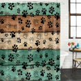 thumbnail image 2 of Teal Green Brown Bathroom Shower Curtains with 12 Hooks Polyester Waterproof Shower Curtain for Stalls and Bathtubs Farmhouse Dog Paw Vintage Decorative Bathroom Privacy Curtain 36x72 Inches, 2 of 8