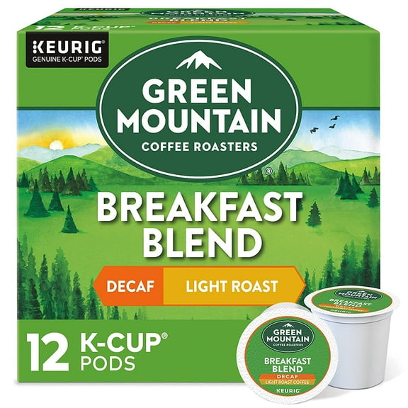 Green Mountain Coffee Breakfast Blend Decaf K-Cups (Case Of 6).