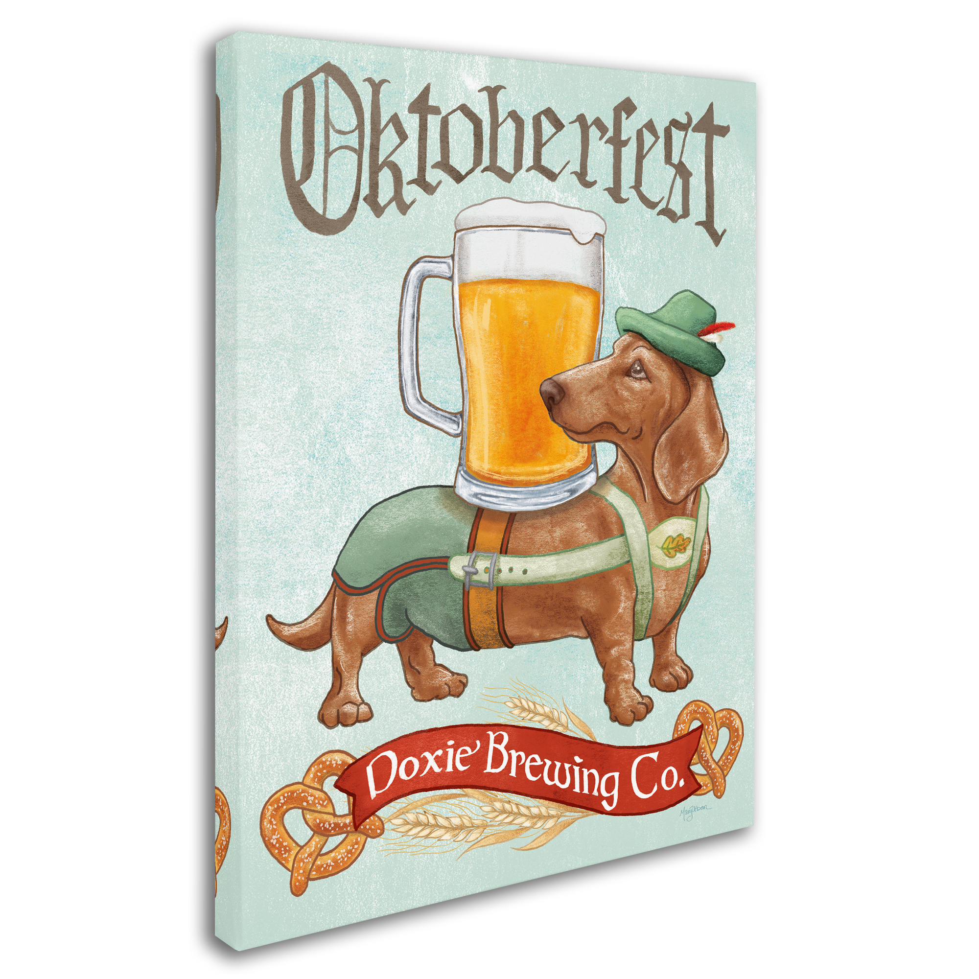 Trademark Fine Art Animals Canvas Art ' Beer Dogs III ' by Mary Urban