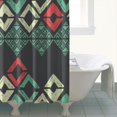 thumbnail image 4 of Vintage Earthy Boho Shower Curtain 72x72, Quick-Drying Polyester with Plastic Hooks, Tribal Artistic Design for Rustic Bathroom Style, 4 of 5
