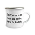 thumbnail image 2 of Cute Knitting Gifts, The Voices in My Head are Telling Me to Go Knitting, Unique Idea 12oz Camper Mug For Friends From Friends, Presents from friends, Gift ideas from friends, Best friend gift ideas,, 2 of 2