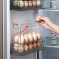 thumbnail image 4 of ROLKFUK Organizing Racks Refrigerator Egg Storage Container - Food Grade BPA-Free Plastic, 30-Egg Capacity 3-Layer Ventilated Tray, Transparent Fridge Side Door Organizer for Kitchen Household, 4 of 6