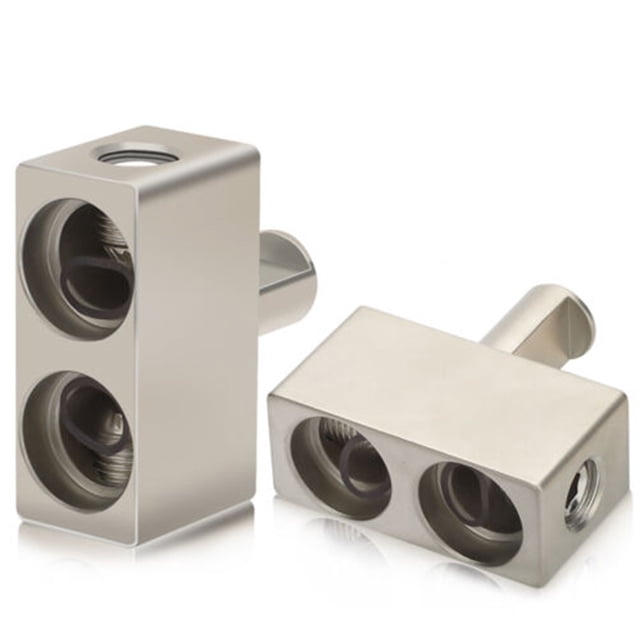 2PCS Voiture Audio Puissance / Terre Offset Entrée Réducteurs Double Jauge 1/0 à 1/0 Jauge
