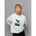 thumbnail image 2 of Pastell Jumping Whale Sweatshirt Women's -Ashvin Harrison Designs, Female Large, 2 of 4
