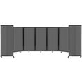 thumbnail image 1 of Versare Polycarbonate Room Divider 360 Portable Wall Partition | Freestanding Office Dividers | Locking Wheels | Privacy Screen Panels - 19'6" x 6' Dark Gray Thermoplastic Polymer, 1 of 5