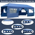 thumbnail image 2 of 10x30ft Pop Up Canopy,Wedding Tent, Event Tent for Parties, Carpas para Fiestas with Wheeled Bag, Sidewalls for Patio,Wedding, Backyard,Navy, 2 of 9