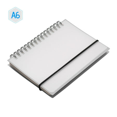 Dotted Spiral - A6 Coil Notebook Spiral Notebooks with Elastic Band Dotted Pages Diary Journal Memo Office and School Supplies