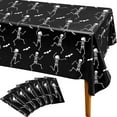 thumbnail image 4 of Eoozwa Disposable Skeleton Tablecloth - 54" x 107", Plastic, Waterproof, Rectangular, Halloween Table Cover for Ghost Themed Party Home Decor, 4 of 9