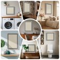 thumbnail image 6 of Ships Next Day Canvas Wall Art 8"x8", Beige Wood Framed Canvas Print Painting, Black Modern Geometric Abstract Art Aesthetics Ready to Hang Small Picture Wall Decor for Home Bathroom Nursery Kitchen, 6 of 9