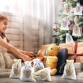 thumbnail image 2 of 24Pcs Burlap Pouches with Drawstring and Heart Pattern Candy Gift Bag Jute Pouch Baptism Bag Wedding for Stuffing Bag, 2 of 5