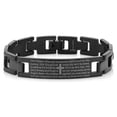 thumbnail image 1 of Stainless Steel Black Ip Link Bracelet, 1 of 1