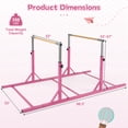 thumbnail image 3 of Gymax Double Horizontal Bars w/13-Level 33''-57'' Adjustable Heights & Adjustable Width, 3 of 9