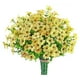 thumbnail image 1 of pstuiky 8 manojos de flores artificiales para exterior, arbustos verdes artificiales para jardín, porche o decoración exterior., 1 of 6