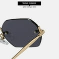thumbnail image 5 of Vintage Rimless Sunglasses Women Men Travel Small Frame Sun Glasses Sexy Ladies, 5 of 6