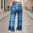 thumbnail image 1 of TaTaai Women Fashion Drawstring Wide Leg Pants Denim Print Loose Casual with Pockets All Season Soft Fabric Daily Holiday Street Party Wear Gift, 1 of 6