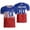 Royal Blue, variant on Zimjoy USA Soccer Jersey Men Custom Name Number Short Sleeve Personalized USA Jersey Shirts Patriotic Flag Football Fan Match Sports Shirt Red L
