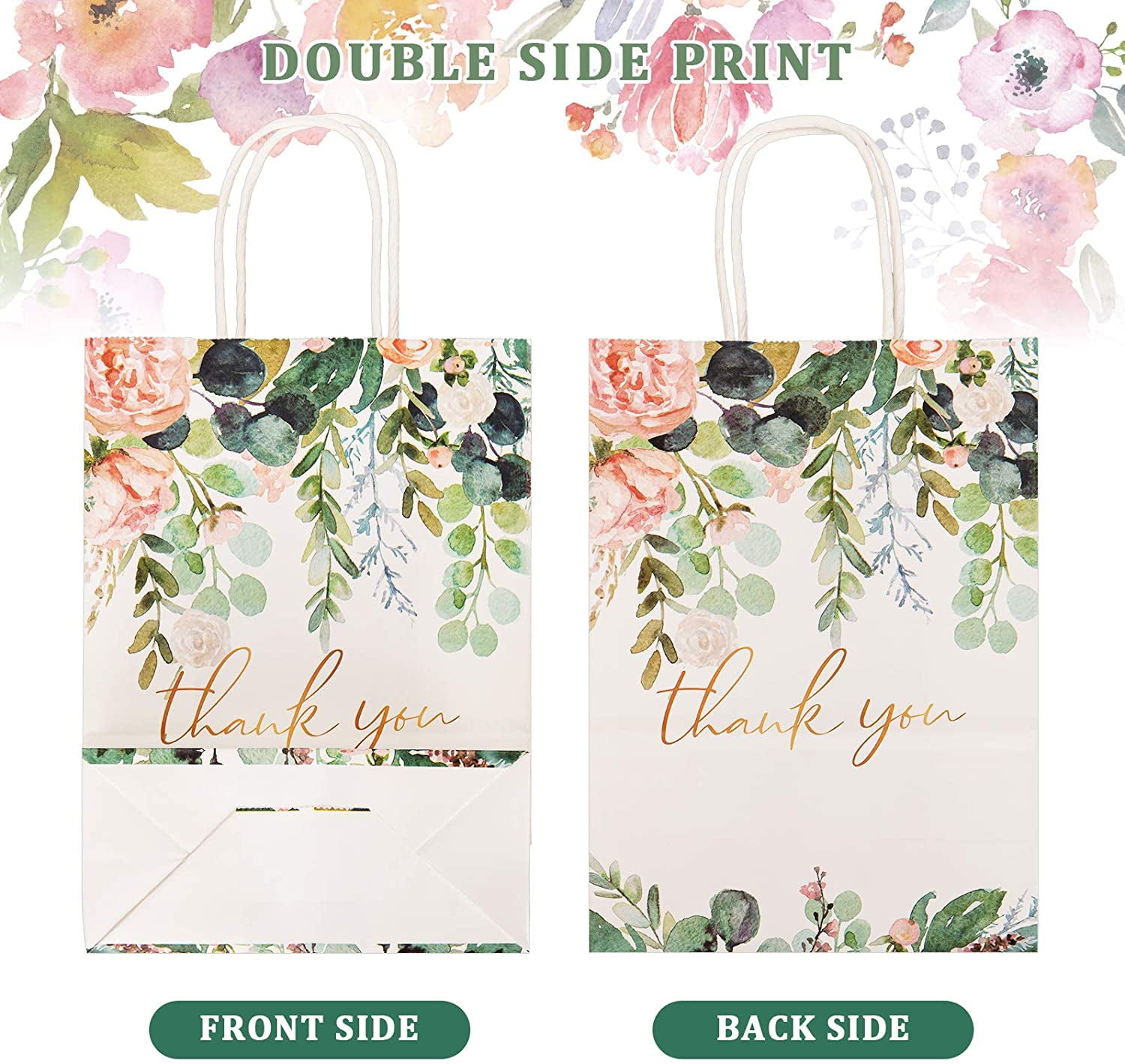 floral paper sweet bags