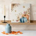 thumbnail image 3 of Ships Next Day Canvas Wall Art 8"x8",Orange Blue Pumpkin Fall Wood Framed Canvas Print Painting,Thanksgiving Wheat Botanical Vintage Ready to Hang Picture Wall Decor for Bathroom Nursery Kitchen, 3 of 9