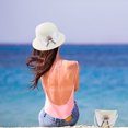 thumbnail image 5 of 56-58 cm circunferencia del sombrero sombrero de Paja de verano femenino sombrero para el sol lindo protector solar sombrero para el sol y conjunto de bolsa de paja, 5 of 5
