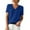 Blue, variant on V Neck Short Sleeve Knit Top Women's Pullover Lightweight Three Quarter Sleeve Casual Workwear Tshirt XXL Size Beige