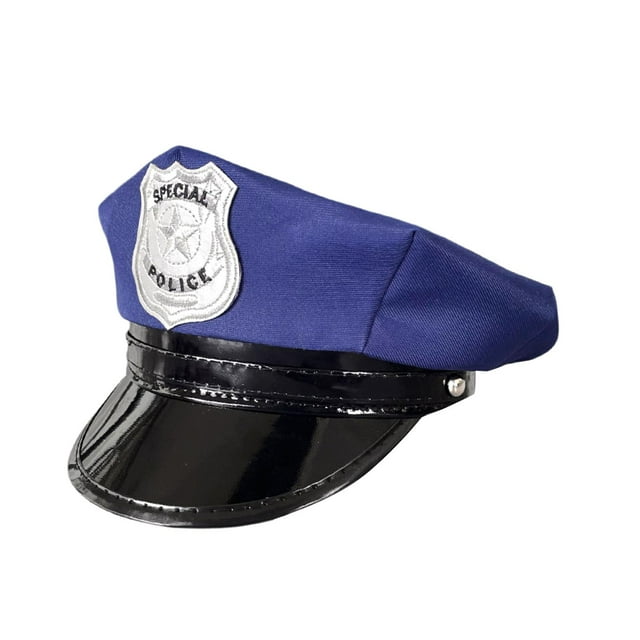 Sombrero de policía para niños, accesorio para cosplay, juego de rol, accesorio para fotos, disfraz de policía Azul oscuro