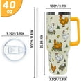 thumbnail image 5 of Chicken Tumbler with Handle and Straw 40 OZ Chicken Cup Cute Funny Coffee Travel Mug Stainless Steel Insulated Water Bottle Chickens Stuff Decor Gifts for Women, 5 of 5