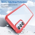 thumbnail image 5 of Case for Samsung Galaxy A54 5G Phone Case Slim Dropproof [Defend from Drop/Scratch/Slip/Fingerprint] Clear Acrylic Hard Back Soft TPU Bumper Hybrid Phone Cover for Samsung Galaxy A54 5G-Red, 5 of 16