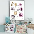 thumbnail image 3 of Designart 'Orange and Pink Wildflowers' Traditional Framed Art Print, 3 of 4