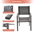 thumbnail image 3 of CHYVARY Outdoor Textilene Dining Chairs Set of 2, Waterproof Stackable Chairs, Suitable for Patio, Backyard and Garden, Gray, 3 of 6