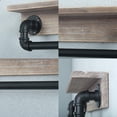 thumbnail image 4 of PinesC Industrial Pipe Rack, Rustic Wall Rack with Towel Bar, 20 Inch Farmhouse Bathroom Towel Rack, Floating Shelf Wall Mounted Home Decor Wooden Rack, Vintage Gray Vintage Gray 20 Inch, 4 of 5