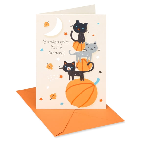 American Greetings Halloween Card for Granddaughter (Simply Purr-fect)