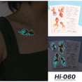thumbnail image 4 of Tatuajes de arte corporal luminoso brillante, pegatina temporal impermeable de Lobo, serpiente, animales, brazo falso, fiesta, música, Festival, 4 of 4